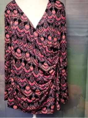 Geometric floral tunic